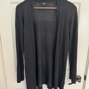 Apt. 9 Black Open-Front Lightweight Women's Cardigan